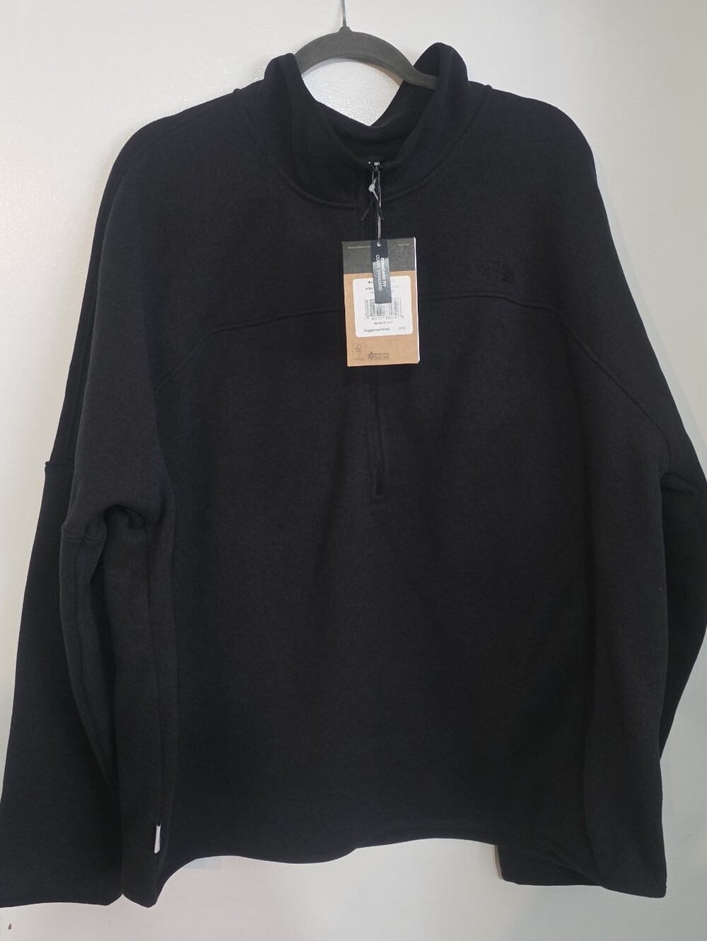 The North Face Big Front Range 1/2 Zip Fleece Jacket Black Heather Men SZ 2X NWT